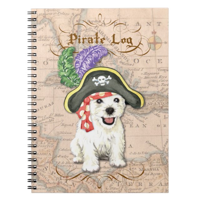 Westie Pirate Notebook (Front)