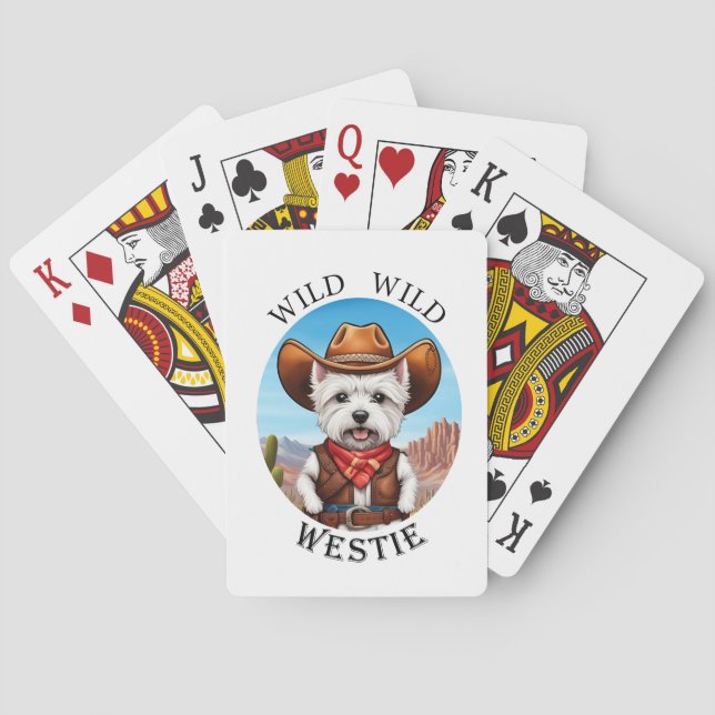 Westie playing cards - Wild, wild Westie (Back)