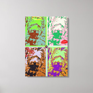 Westie Pop Art on Stretched Canvas Print