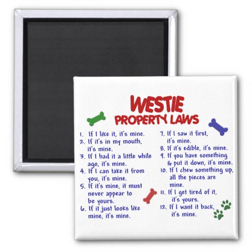 WESTIE Property Laws 2 Magnet
