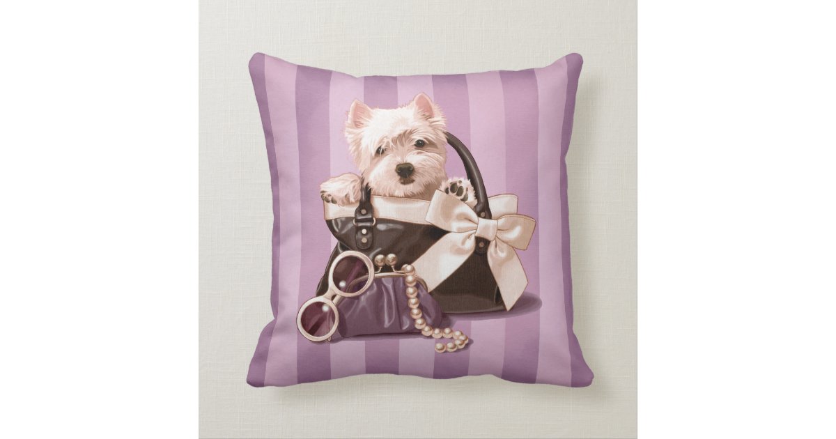 westie throw pillow