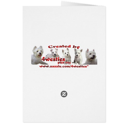 Westie Puppy Love In An Envelope - New Version (Back)