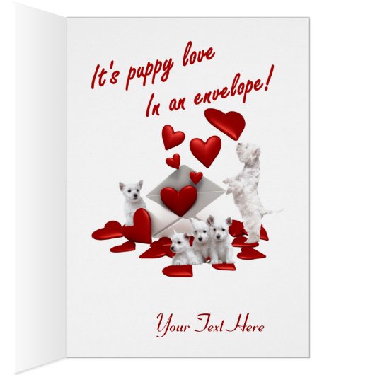 Westie Puppy Love In An Envelope - New Version (Inside (Right))