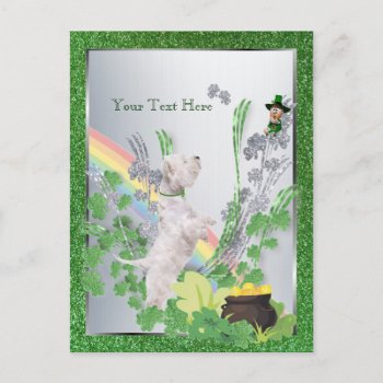 Westie Puppy Number Two St Pattys Customize It Postcard by 4westies at Zazzle