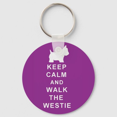 Westie purple keyring birthday christmas present