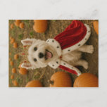 Westie Queen at Halloween Postcard