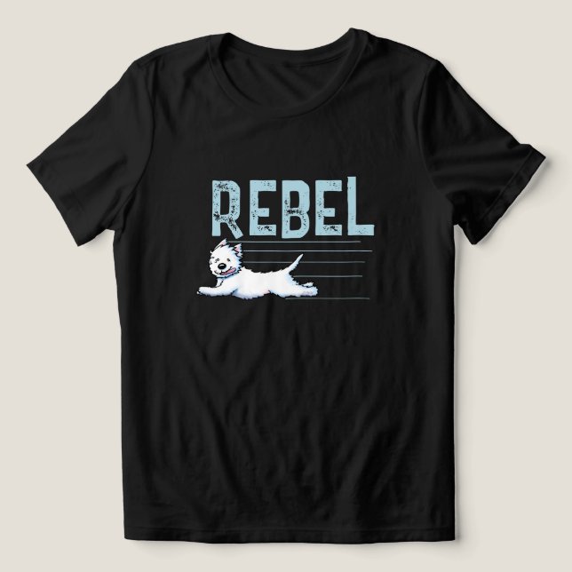 Westie Rebel T-Shirt Tri-Blend Shirt (Design Front)