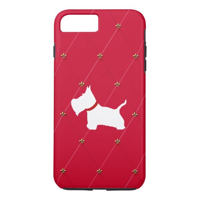 Westie Red Diamonds Case-Mate iPhone Case (Back)