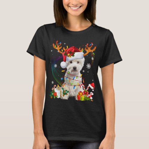 Westie Reindeer Family Matching Christmas Pajamas  T_Shirt