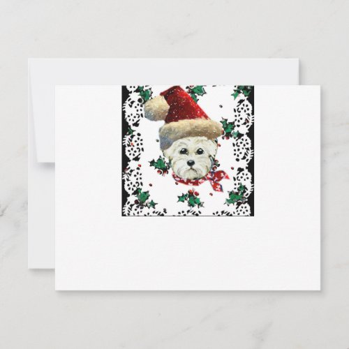 Westie Santa Holiday Card