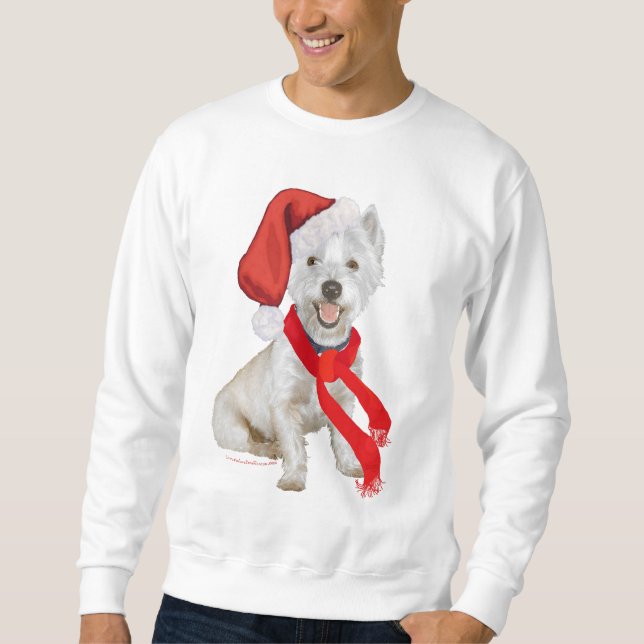 Westie Santa's Helper Sweatshirt (Front)