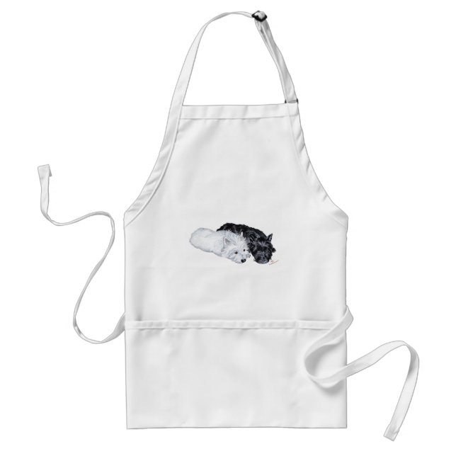 Westie & Scottie at Ease Adult Apron (Front)