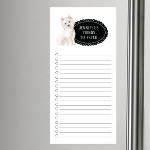 Westie Shopping List  Magnetic Notepad