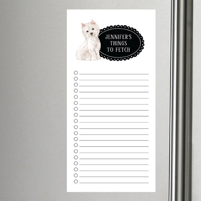 Westie Shopping List  Magnetic Notepad (Creator Uploaded)