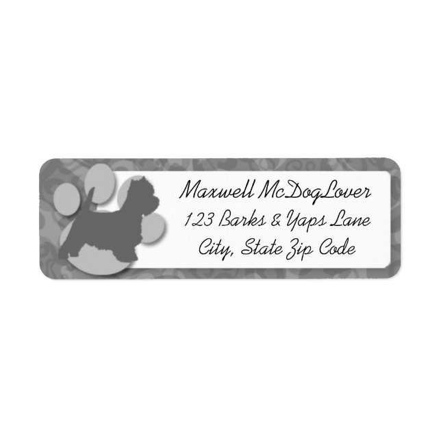 Westie Silhouette Label (Front)