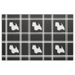 Westie Silhouette on Black Fabric