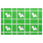 Westie Silhouette on Green Fabric