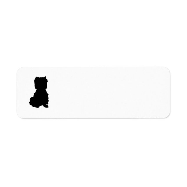 Westie Silhouette Return Address Label (Front)