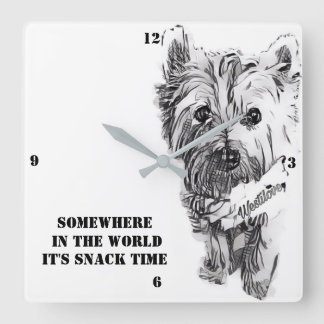 Westie snack time clock