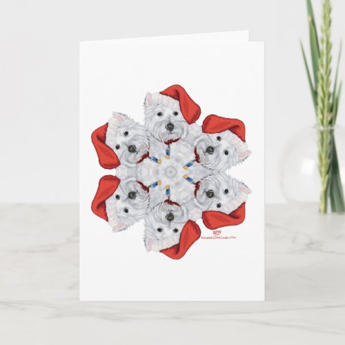 Westie Snowflake Holiday Card