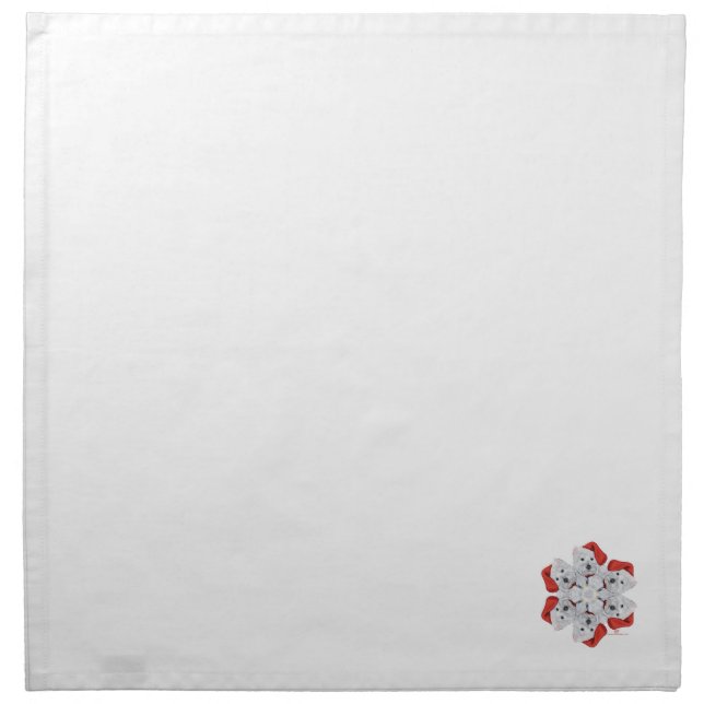 Westie Snowflake Napkin (Front)