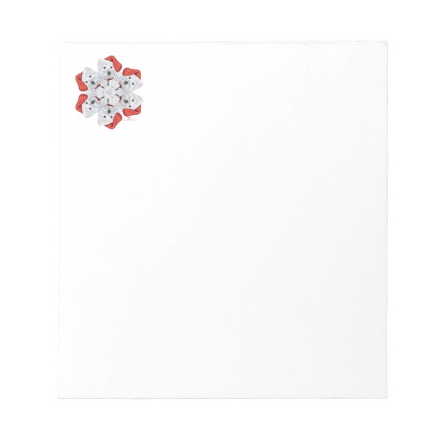 Westie Snowflake Notepad (Front)