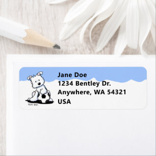Westie Soccer Star Label
