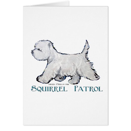 Westie Squirrel Patrol Cards (Front)