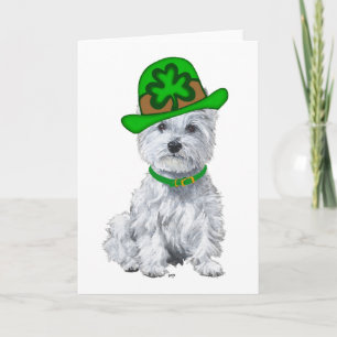Westie St Patricks Day Card