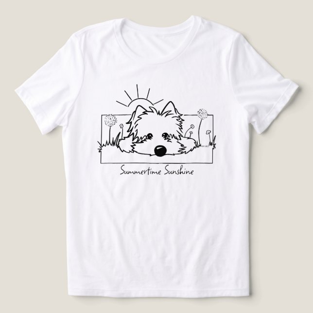 Westie Sunshine T-Shirt Tri-Blend Shirt (Design Front)