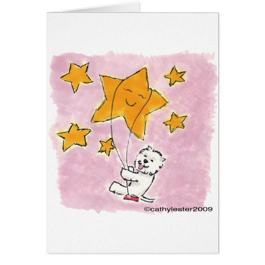 Westie swinging on a star (Front)