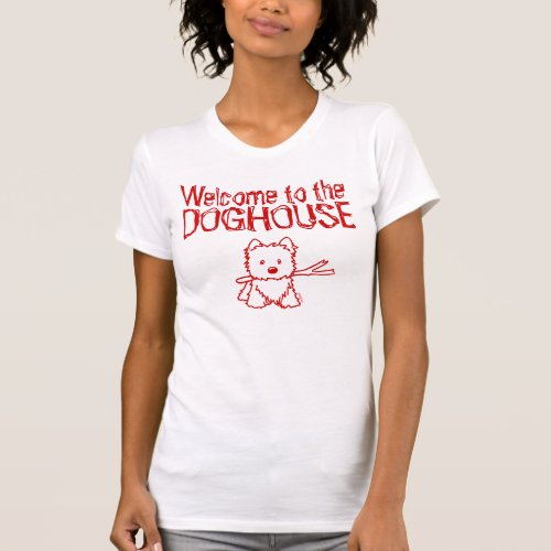 Westie Terrier Doghouse T_Shirt