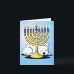 Westie Terrier Hanukkah Card<br><div class="desc">KiniArt Westie Terrier Hanukkah art by Contemporary PUP Artist,  Kim Niles.  © KiniArt™ - All Rights Reserved.</div>
