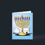 Westie Terrier Hanukkah Card<br><div class="desc">KiniArt Westie Terrier Hanukkah art by Contemporary PUP Artist,  Kim Niles.  © KiniArt™ - All Rights Reserved.</div>