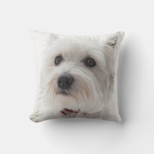 Westie Terrier Pup Pet Dog Throw Pillow Home Decor