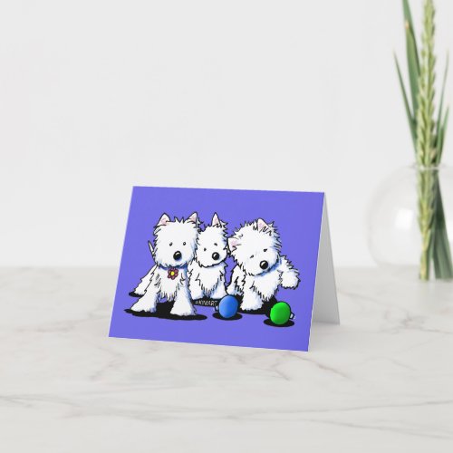 Westie Terrier Trio Christmas Cards