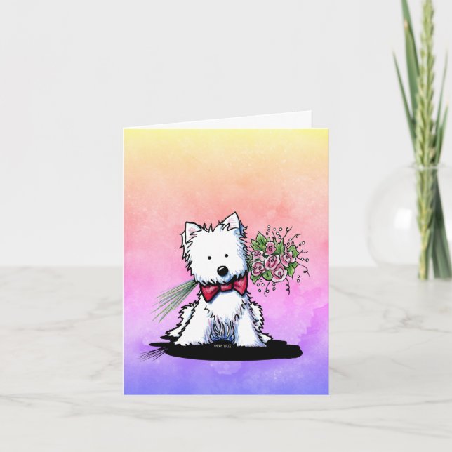 Westie Terrier Valentine Card (Front)