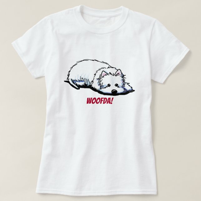 Westie Terrier Woofda Tri-Blend Shirt (Design Front)