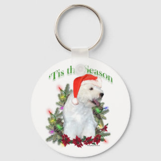 Westie 'Tis the Season Keychain