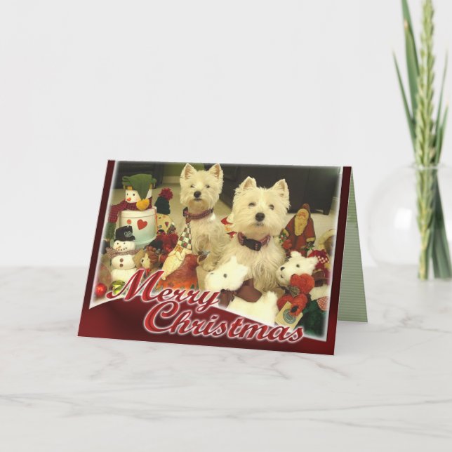 Westie Toyland Christmas Card (Front)