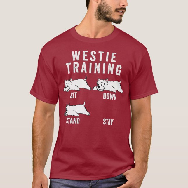 Westie Training Dog Premium T-Shirt (Front)