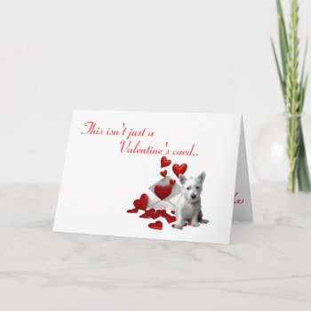 Westie Valentine  Be Mine Holiday Card by 4westies at Zazzle