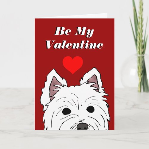 Westie Valentine Card