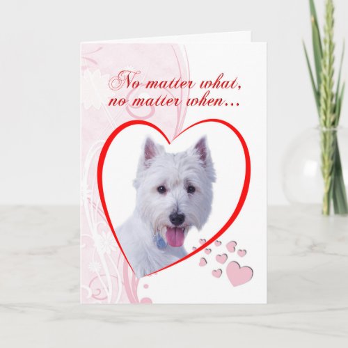 Westie Valentine Holiday Card