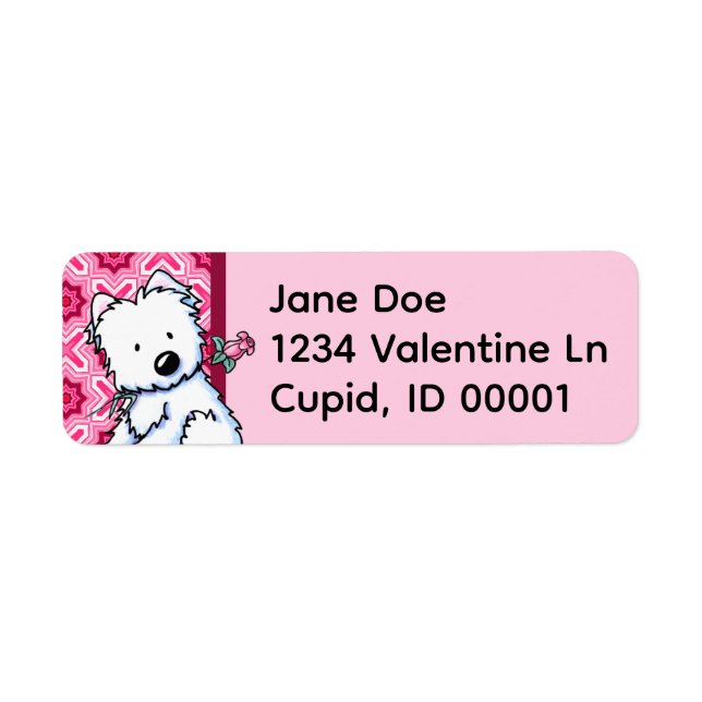 Westie Valentine  Label (Front)