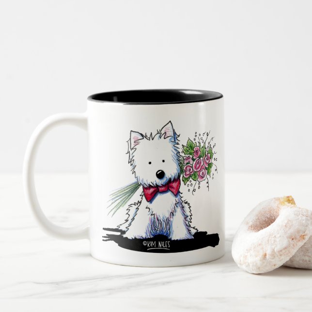 Westie Valentine Prince Mug (With Donut)