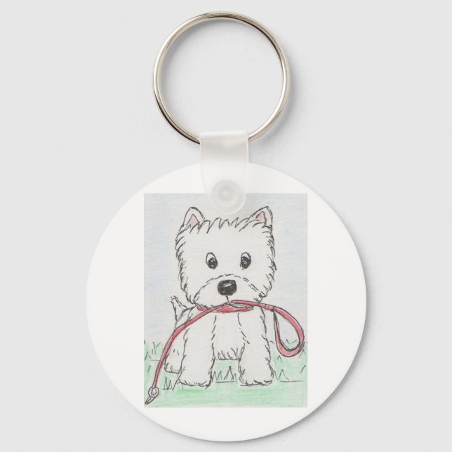 WESTIE WALKIES KEYCHAIN (Front)