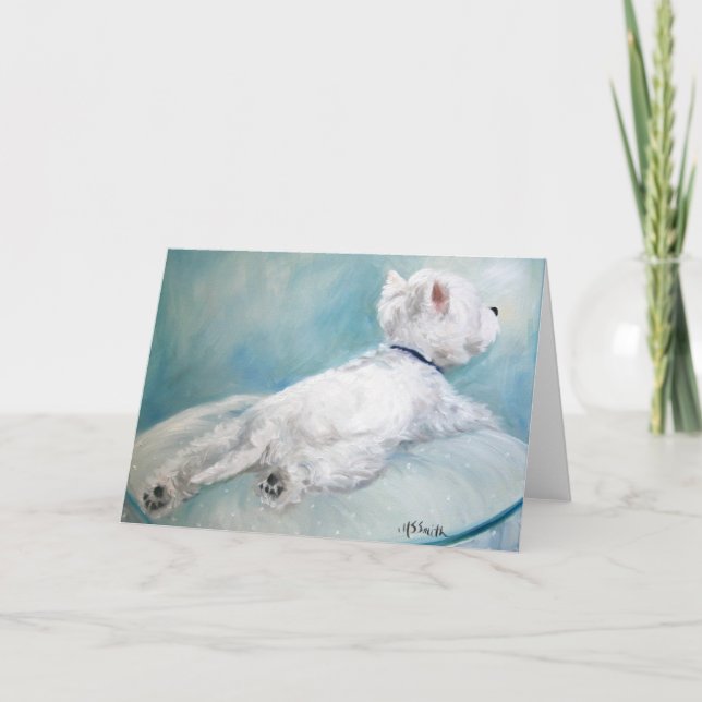 Westie West Highland Terrier Dog Comfort Zone Card (Front)