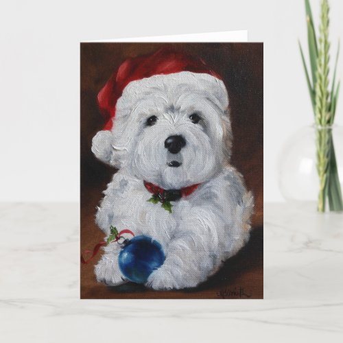 Westie West Highland Terrier Merry Christmas Card