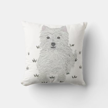 Westie  West Highland Terrier Pillow by BlessHue at Zazzle